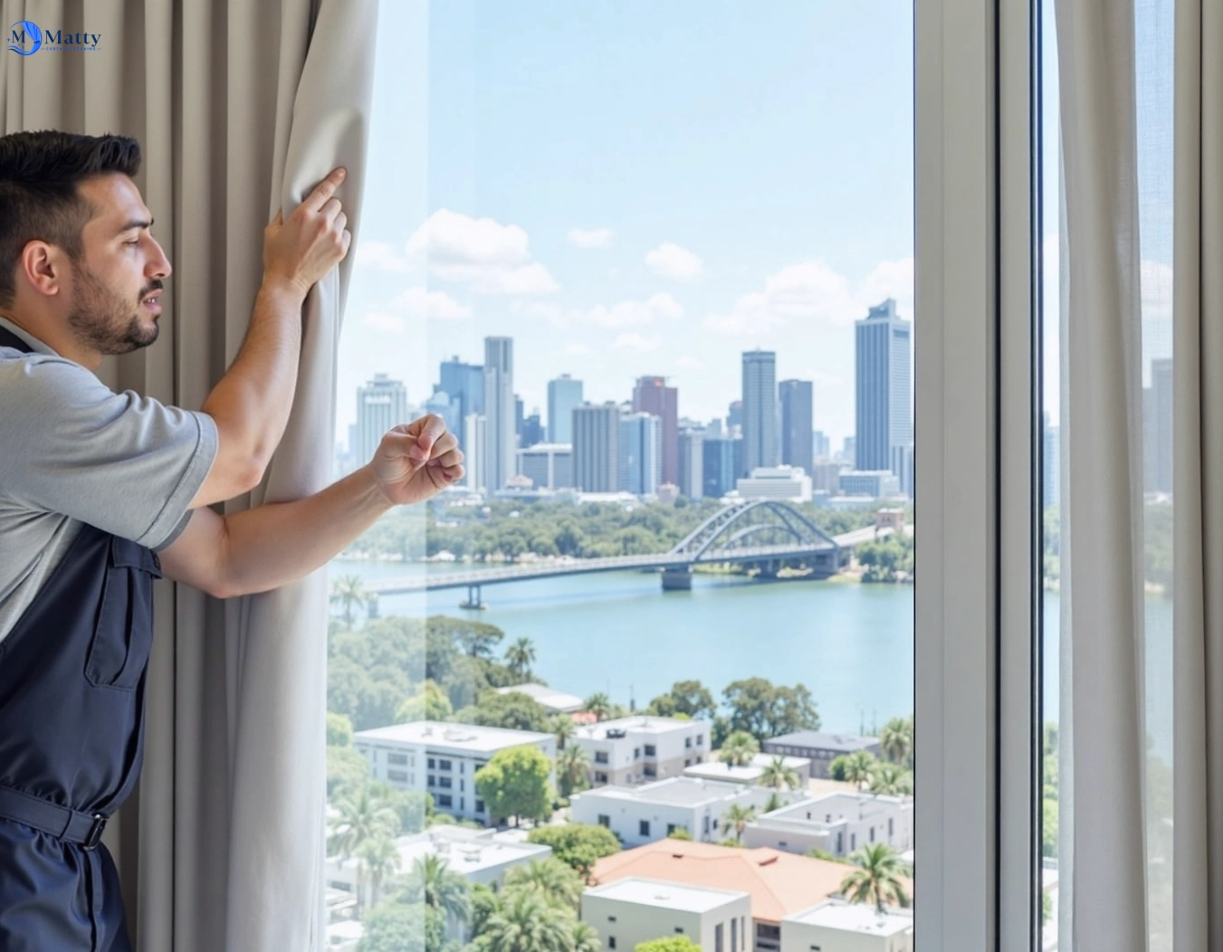 Professional curtain steam cleaning service cambridge-gardens-nsw QLD by Matty Curtain Cleaning