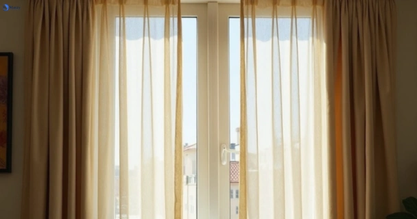 Dusty and dull curtains in cambridge-gardens-nsw before steam cleaning
